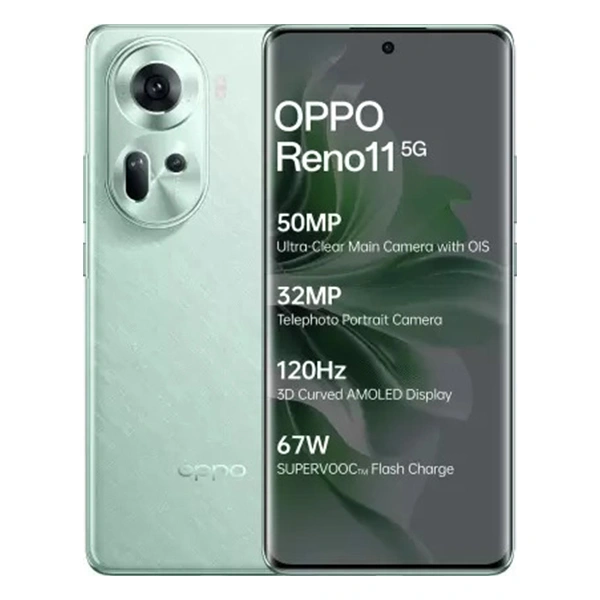 OPPO Reno11 5G (256 GB, 8 GB RAM) - Wave Green - Wave Green