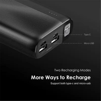 Oraimo 20000 mAh 12W Lithium Polymer Power Bank - Black