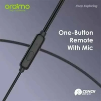 Oraimo OEP-E10 CONCH Strong Bass Earphone with Mic - White - White