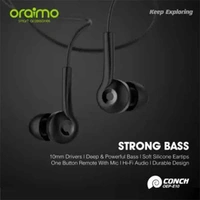 Oraimo OEP-E10 CONCH Strong Bass Earphone with Mic - White - White