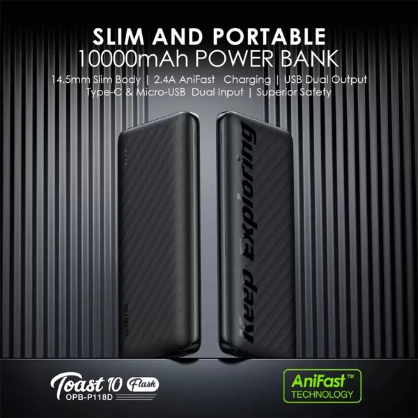 Oraimo OPB-P120D 10000 mAh Power Bank - Black