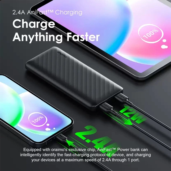Oraimo OPB-P120D 10000 mAh Power Bank - Black