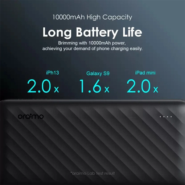 Oraimo OPB-P120D 10000 mAh Power Bank - Black