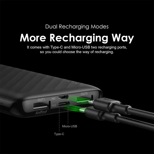 Oraimo OPB-P120D 10000 mAh Power Bank - Black