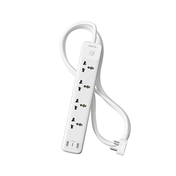 Oraimo PowerHub 2 Power Strip 2500W Extension Board with USB C Ports - White