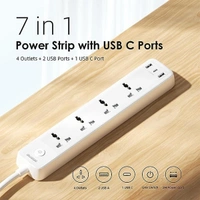 Oraimo PowerHub 2 Power Strip 2500W Extension Board with USB C Ports - White