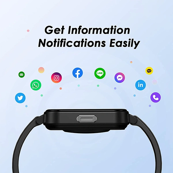 Oraimo Smart Watch Heart Rate & Notification - Blue, White