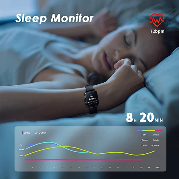 Oraimo Smart Watch Heart Rate & Notification - Blue, White