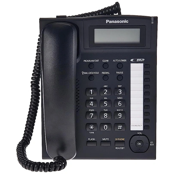 Panasonic Single Line KX-TS880MX Corded Landline Phone - White - White