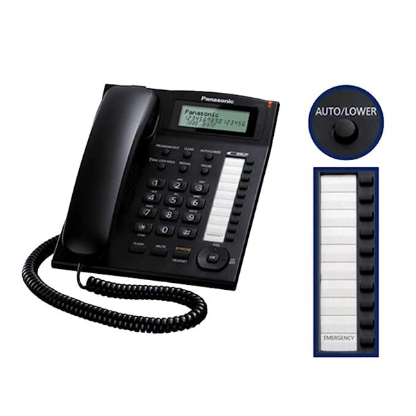 Panasonic Single Line KX-TS880MX Corded Landline Phone - White - White