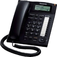 Panasonic Single Line KX-TS880MX Corded Landline Phone - White - White