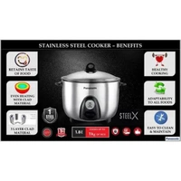 Panasonic SR-G18(SUS) 1.8 Liters Electric Rice Cooker - Silver