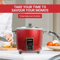 Panasonic SR-WA18H(SS) 660-Watt Automatic Momo Cooker Warmer - Burgundy