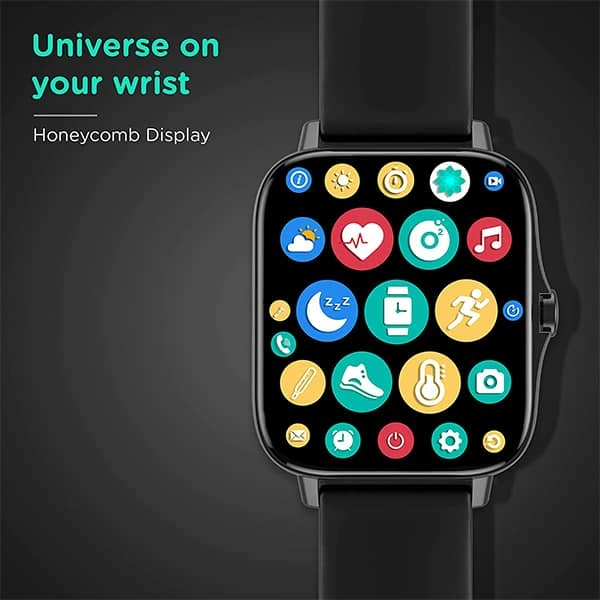 Pebble Cosmos Smartwatch with Bluetooth Calling - Space Black - Space Black