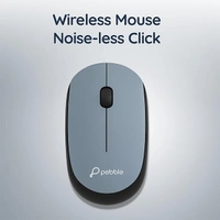 Pebble Digit001 Wireless Keyboard & Mouse - Jet Black, Whisky Brown