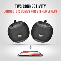Pebble Dome Heavy Bass 5W Bluetooth Speaker - Grey - Grey