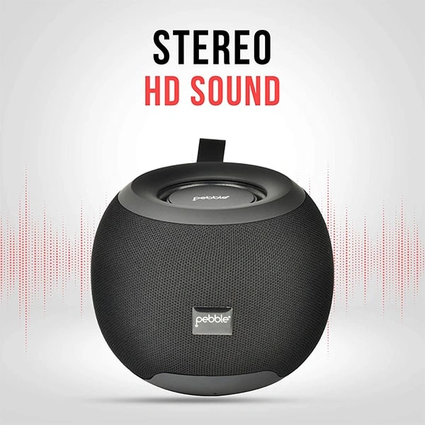 Pebble Dome Heavy Bass 5W Bluetooth Speaker - Grey - Grey