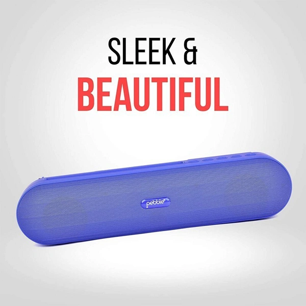 Pebble Edge 10W Wireless Bluetooth Speaker with Microphone