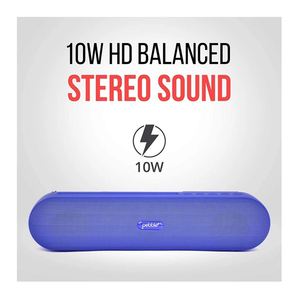 Pebble Edge 10W Wireless Bluetooth Speaker with Microphone
