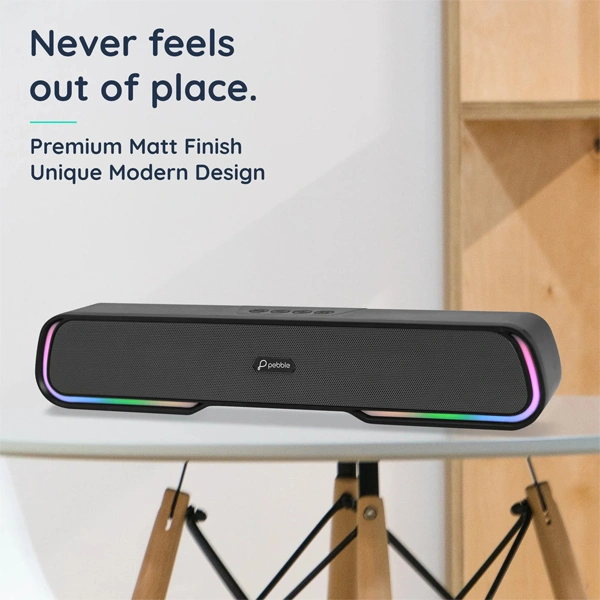 Pebble Glide Bluetooth Speaker - Black - Black