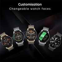 Pebble Mettle 1.32" Round HD Display Smart Watch