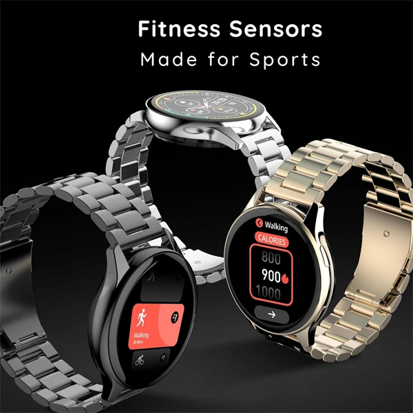 Pebble Mettle 1.32" Round HD Display Smart Watch