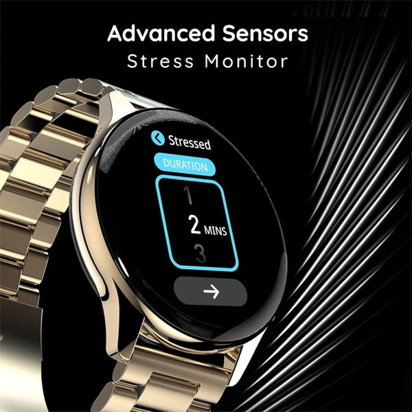 Pebble Mettle 1.32" Round HD Display Smart Watch