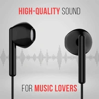 Pebble Play True HD Stereo Earphone - Black - Black