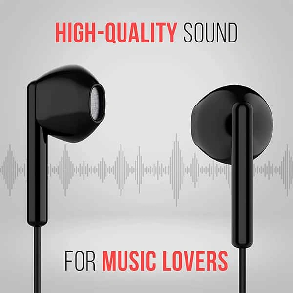 Pebble Play True HD Stereo Earphone - Black - Black