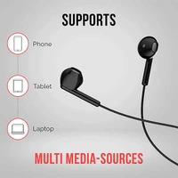 Pebble Play True HD Stereo Earphone - Black - Black