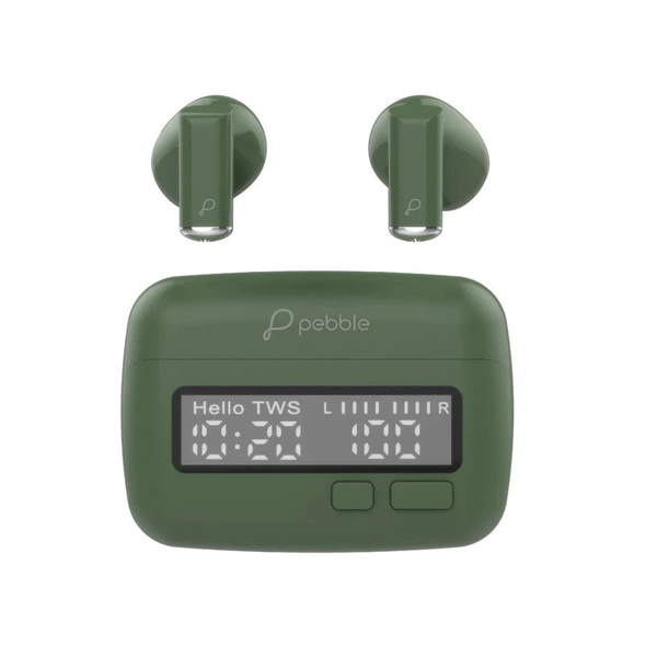 Pebble Retro Buds True Wireless Earbuds - Green - Green
