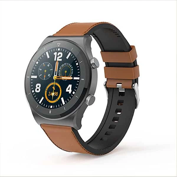 Pebble Revo Smartwatch with Bluetooth Calling - Tan Leather - Tan Leather