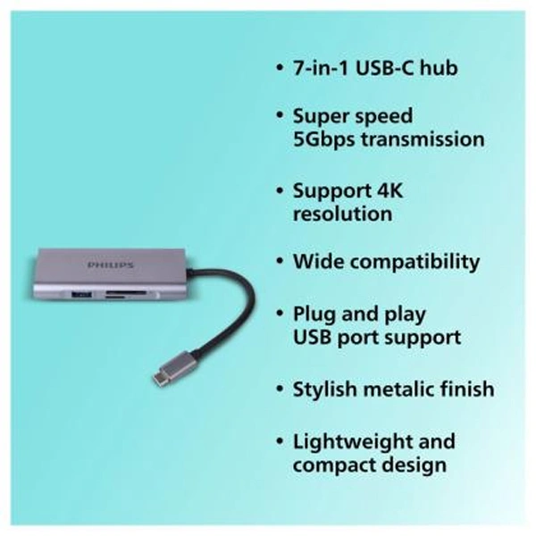Philips 7 in 1 USB DLK6517C/94 USB Hub