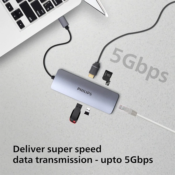 Philips 8 in 1 USB DLK5518C/94 USB Hub