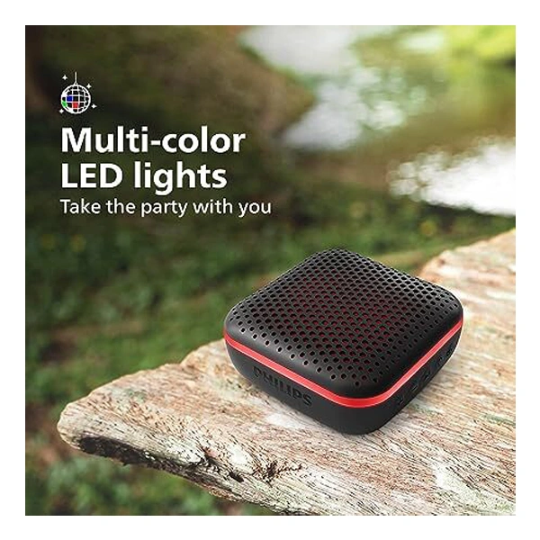 Philips Audio Bluetooth Speaker TAS2505B 6W with LED Lights - Black