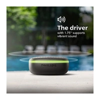 Philips Audio Bluetooth Speaker TAS2505B 6W with LED Lights - Black