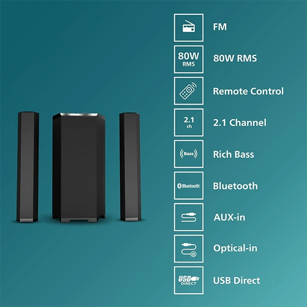 Philips Audio MMS8090 Convertible Sound Bar
