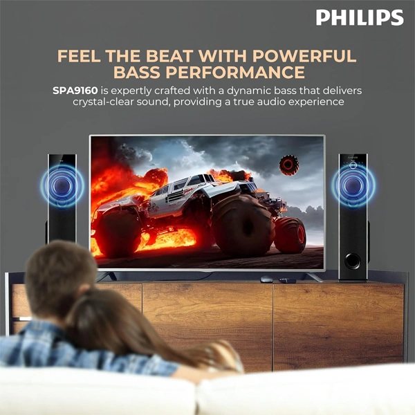 Philips Audio SPA9160 2.0CH 160W Multimedia Tower Speakers