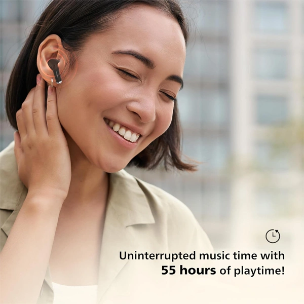 Philips Audio TAT1169BK/94 True Wireless Earbuds - Black - Black