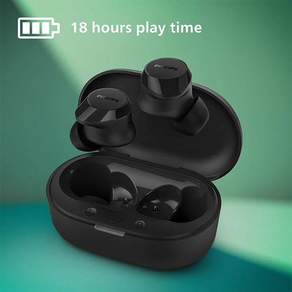 Philips Audio TAT1209BK True Wireless Earbuds - White - White