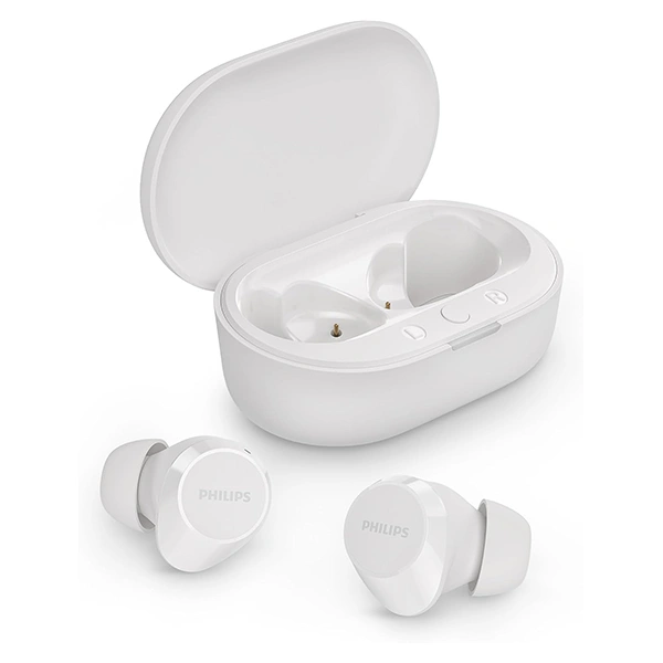 Philips Audio TAT1209BK True Wireless Earbuds - White - White