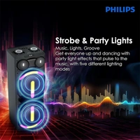 Philips Audio TAX5708 Bluetooth Party Speaker with Dynamic Bass Boost & Karaoke (400W Max Output)