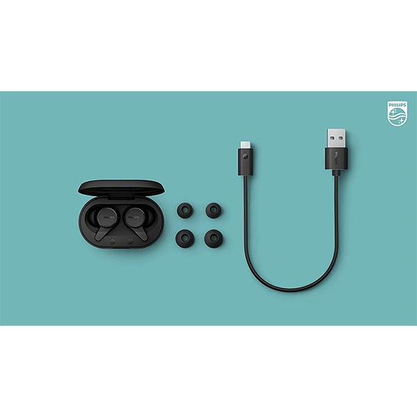 Philips Audio TWS TAT1207BK True Wireless Earbuds with IPX4 Water Resistance