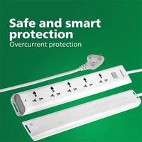 Philips CHP2452W Power Strips 5 Universal Socket Single Switch - 1.4M