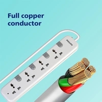 Philips CHP3441W Power Strips with 4 Universal Socket - 1.4M