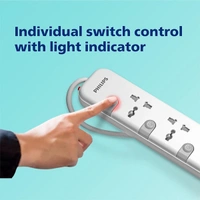 Philips CHP3451W Power Strips with 5 Universal Socket - 1.4M