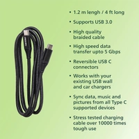 Philips DLC5204C/00 USB-C to USB-C Cable - 1.2M
