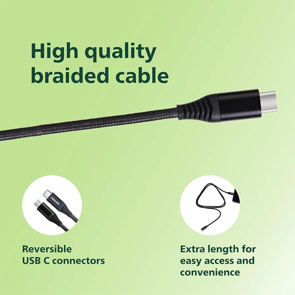 Philips DLC5204C/00 USB-C to USB-C Cable - 1.2M