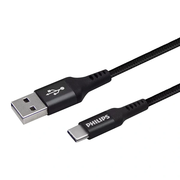 Philips DLC5206A/00 USB A to USB-C Braided Charging Cable - 2M