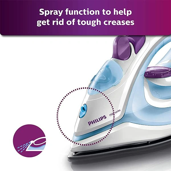 Philips GC1920/28 1440-Watt Non-Stick Steam Iron - Pink - Pink